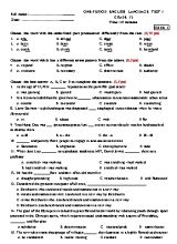 Bộ đề kiểm tra 1 tiết số 1 môn Tiếng Anh Lớp 12 (Có đáp án)